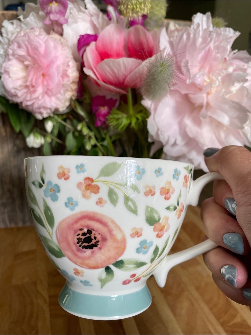 Cooksmart | England | Country Floral | Fine China | Footed Mug | Pastels